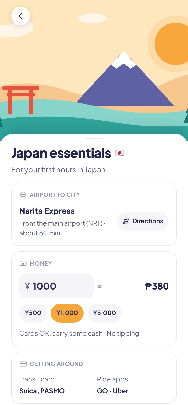 Japan essentials: Narita Express, yen to peso converter, transit cards